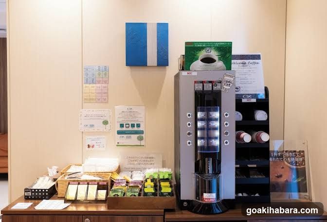 Coffee Machine and Supplies Display