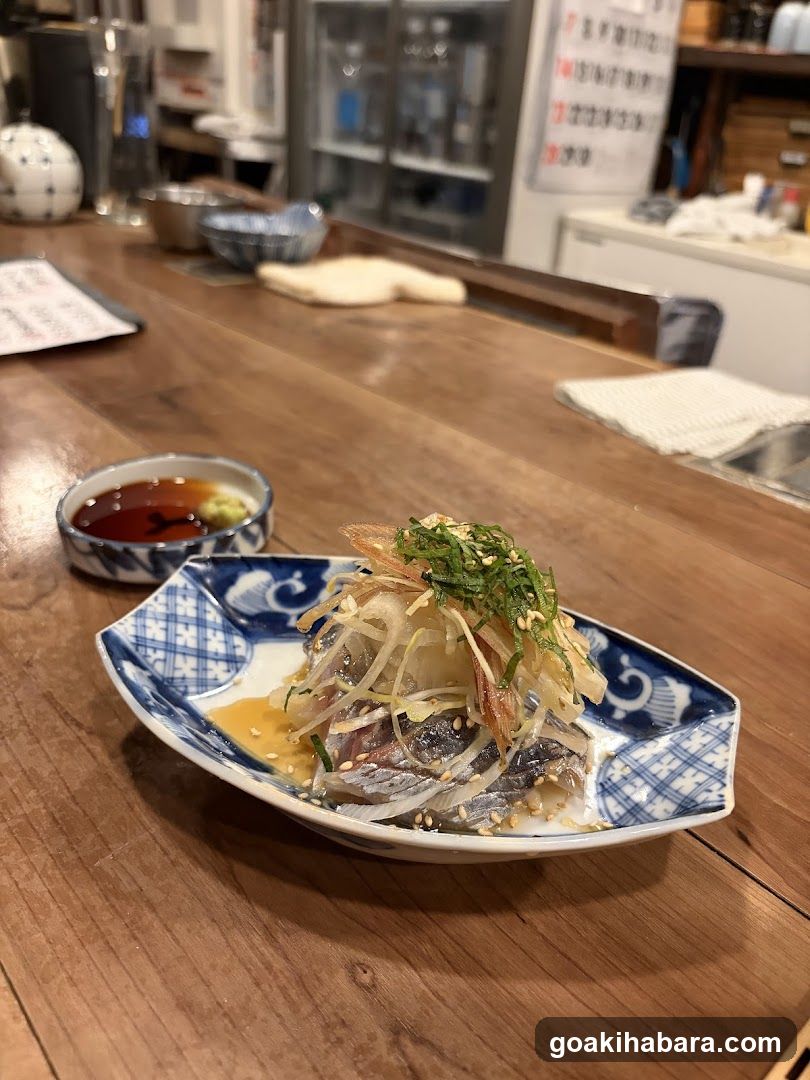 Japanese Fish Dish at Restaurant