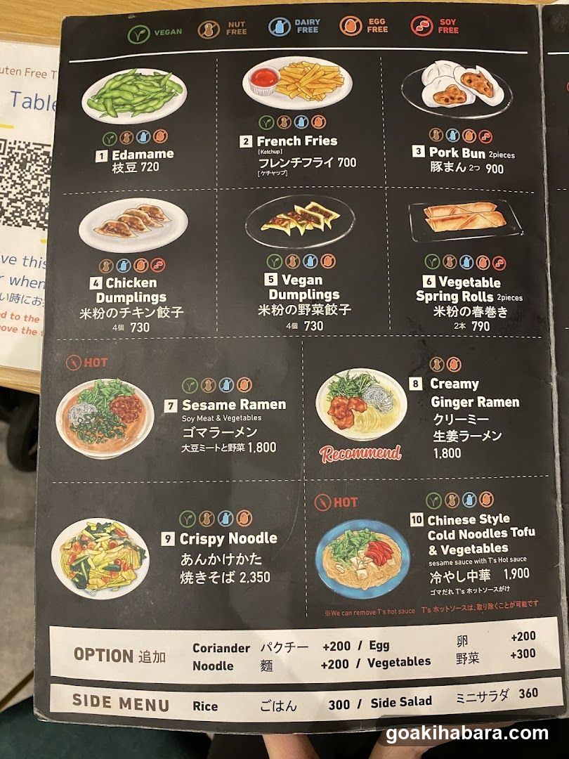 Gluten Free T's Kitchen Ueno-hirokoji