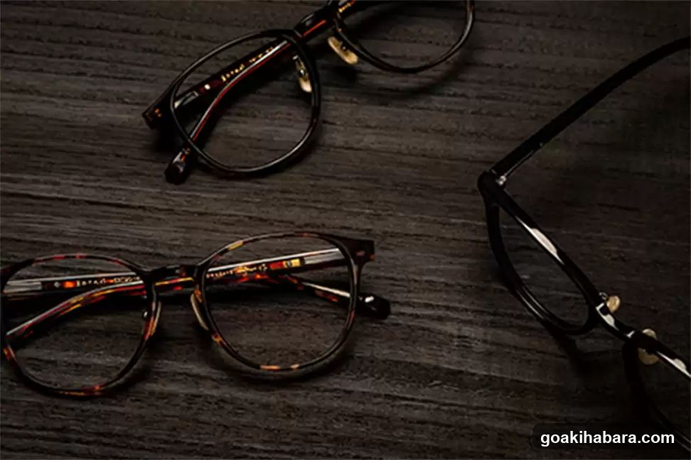 Eyeglasses on wooden surface