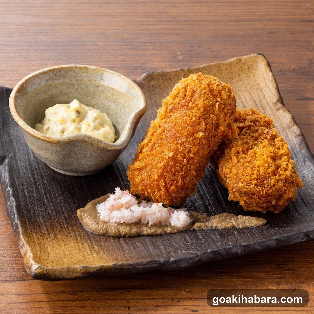 Crispy Croquettes with Sauce and Garnish