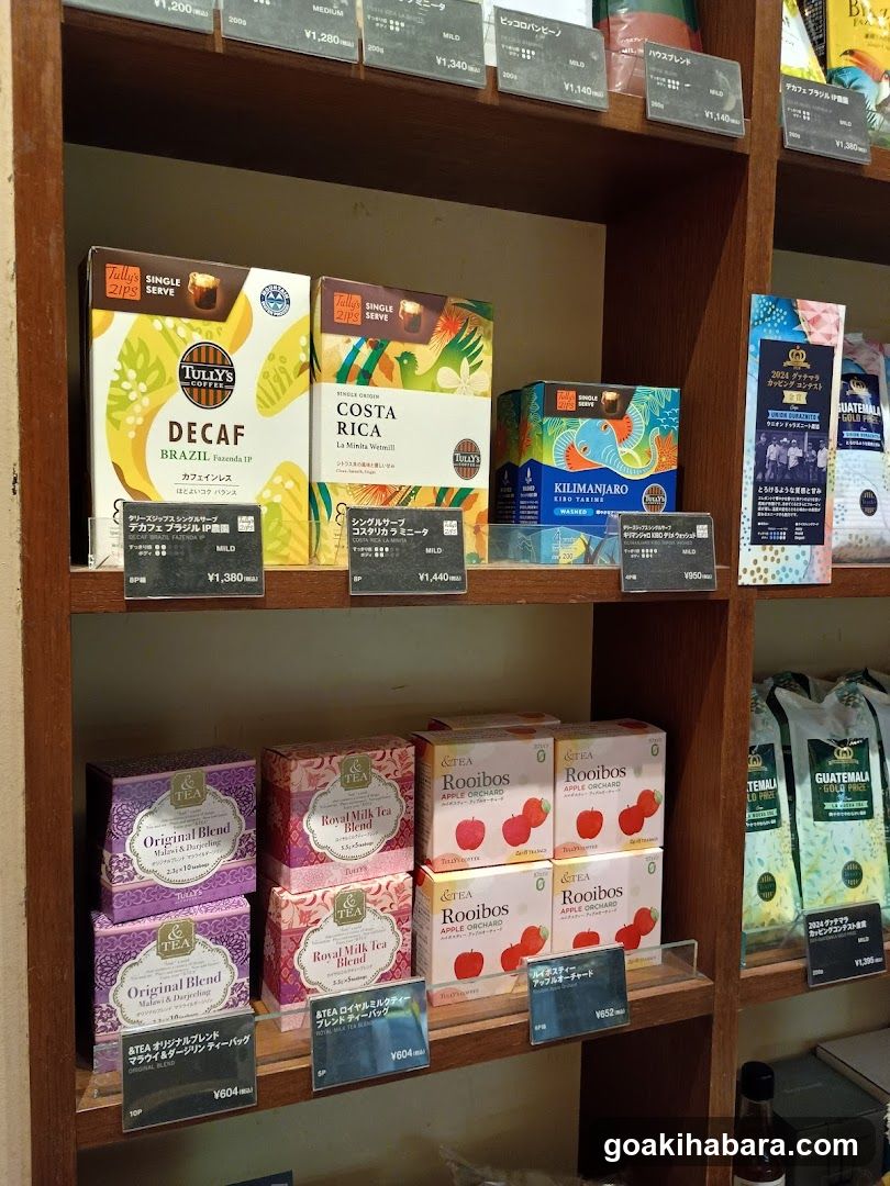 Tea Shop Interior Shelf Display