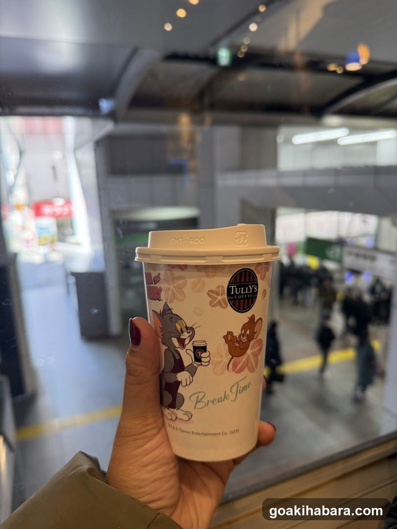 Tully's Coffee Cup with Tom and Jerry Design