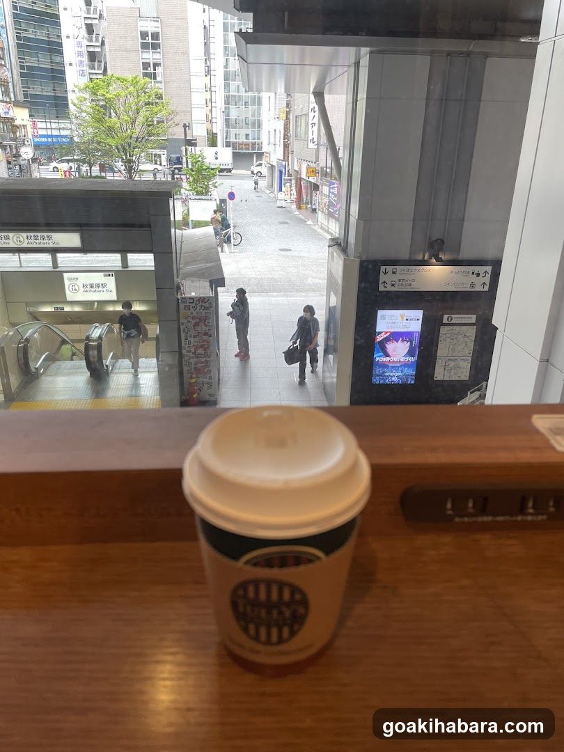 Coffee Cup at Station Entrance