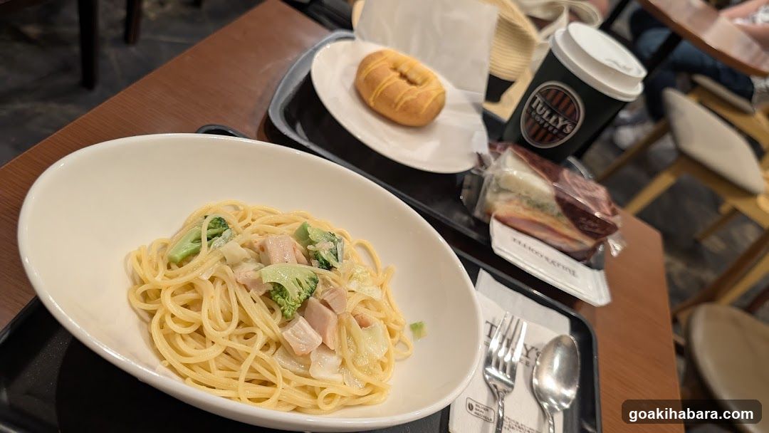 Spaghetti and Coffee Meal