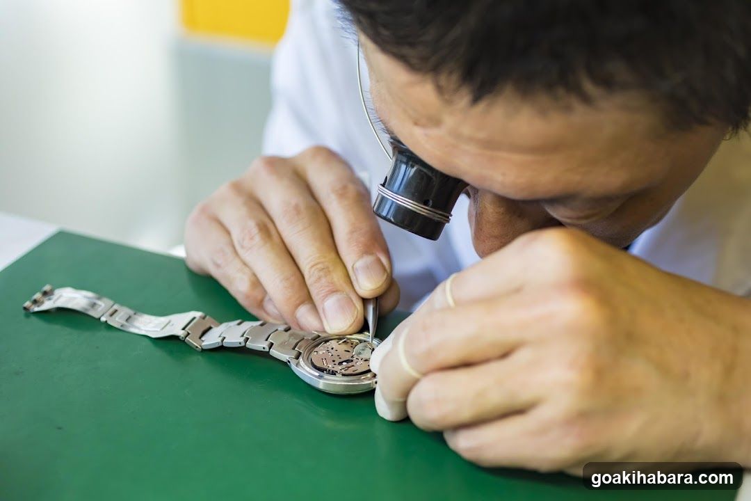 Watch Repairer Working on a Wristwatch