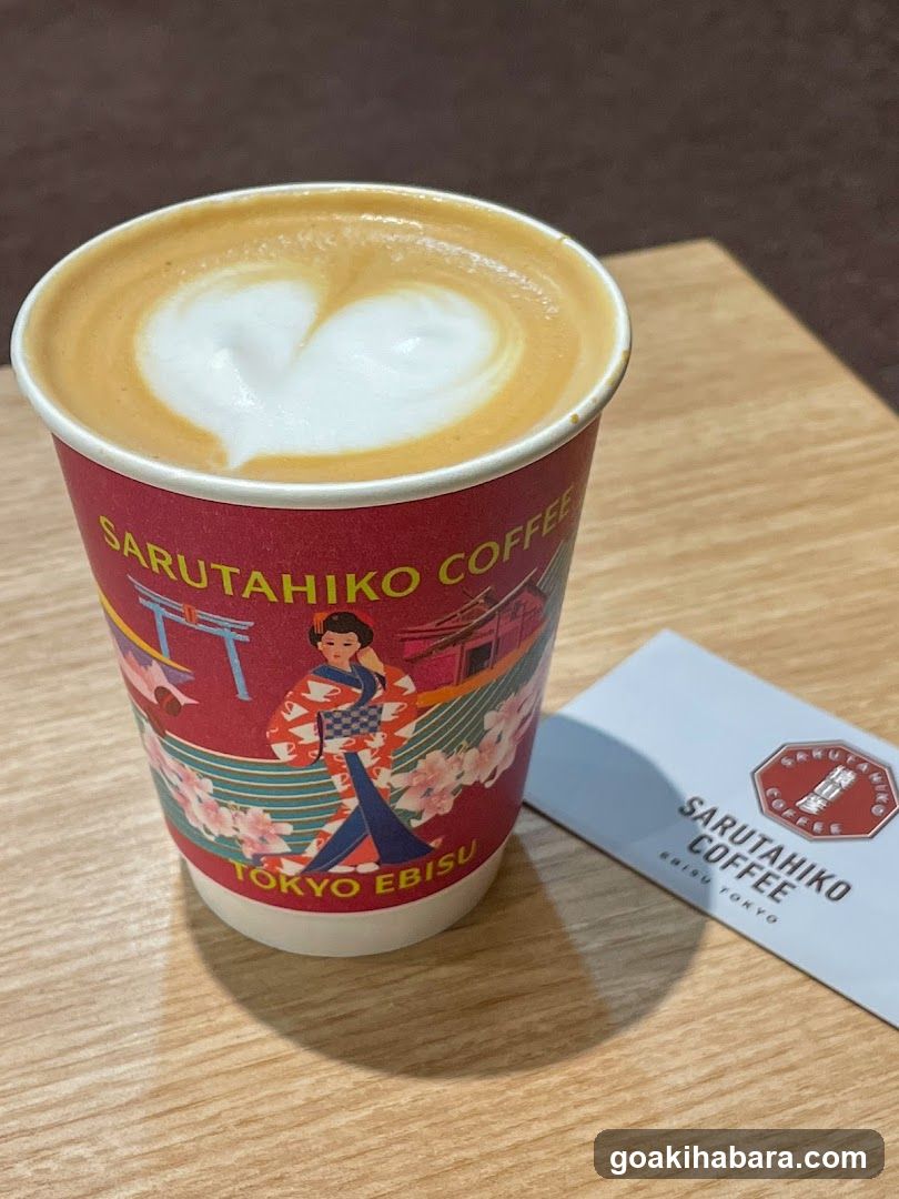 Sarutahiko Coffee Cup with Latte Art