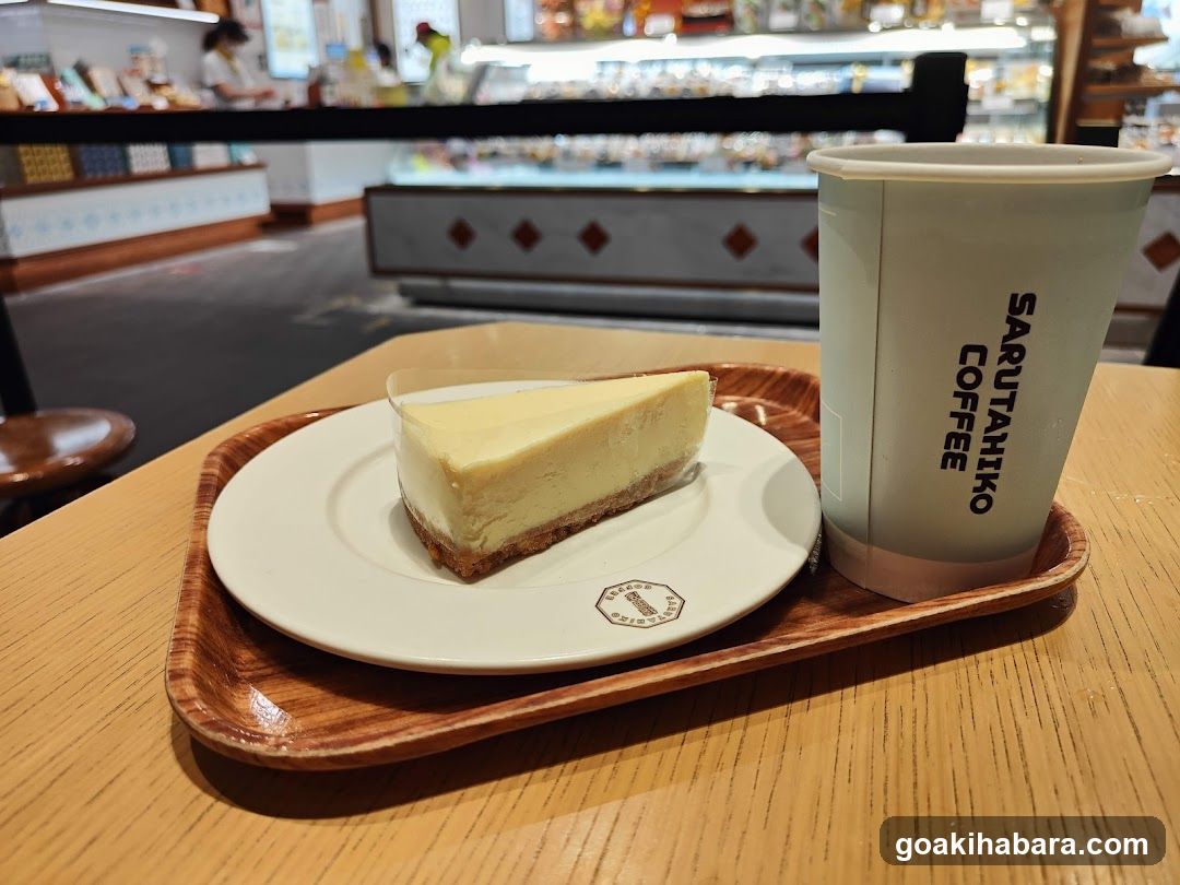 Cheesecake and Coffee at Sarutahiko Coffee