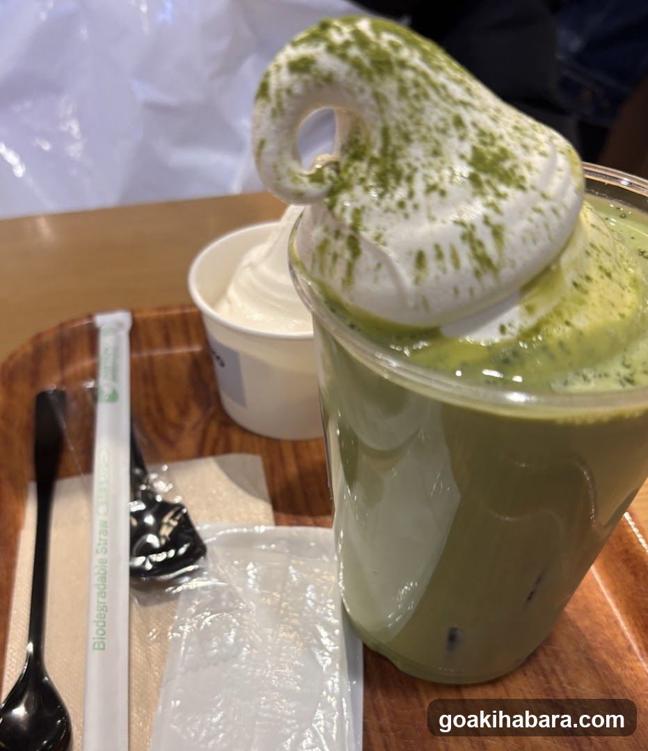 Matcha Latte with Whipped Cream