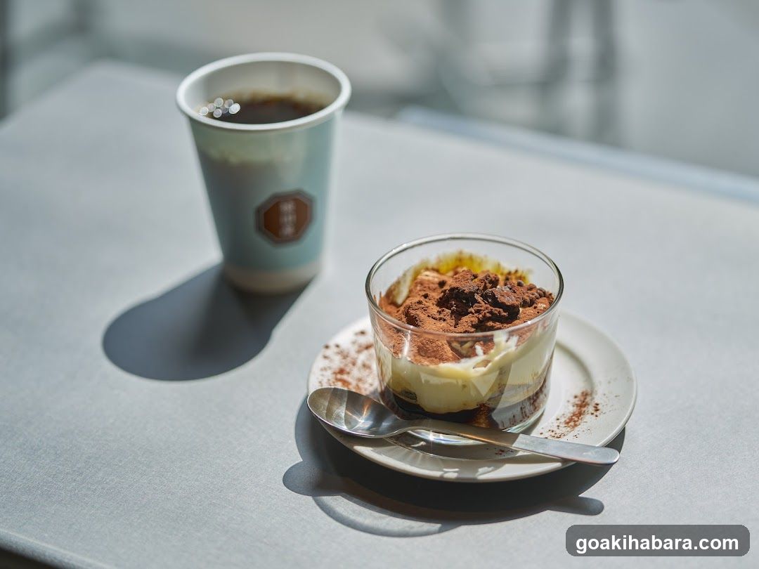 Coffee and Dessert on Table