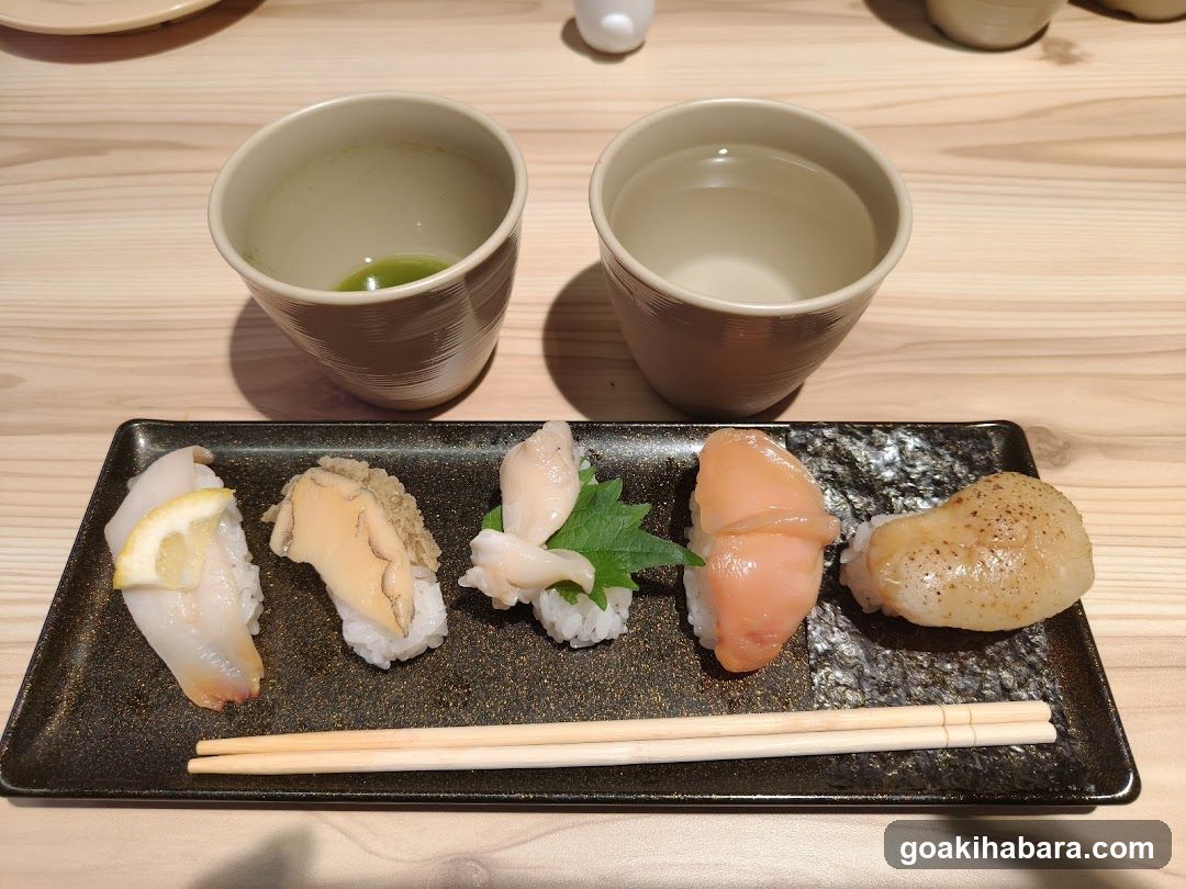Sushi Platter with Tea Cups