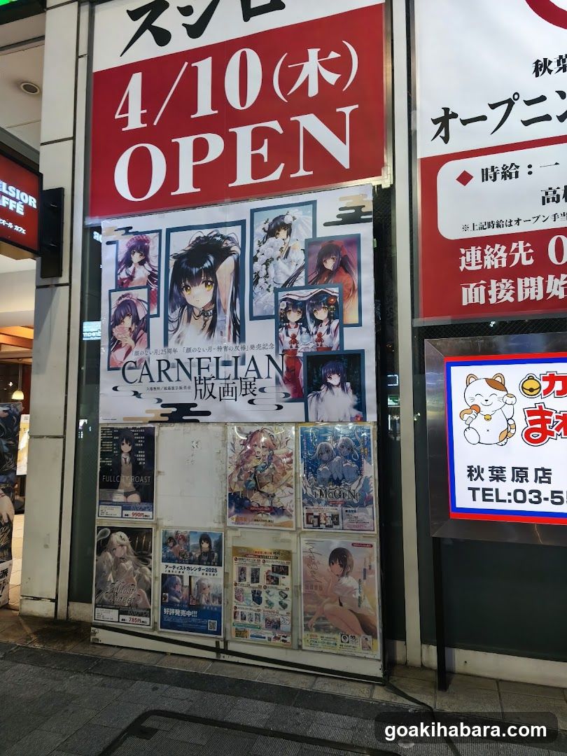 Anime Shop Exterior with Open Signage