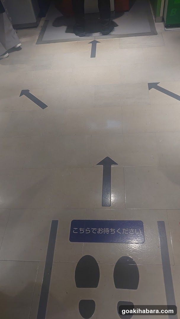 Floor markings in public space