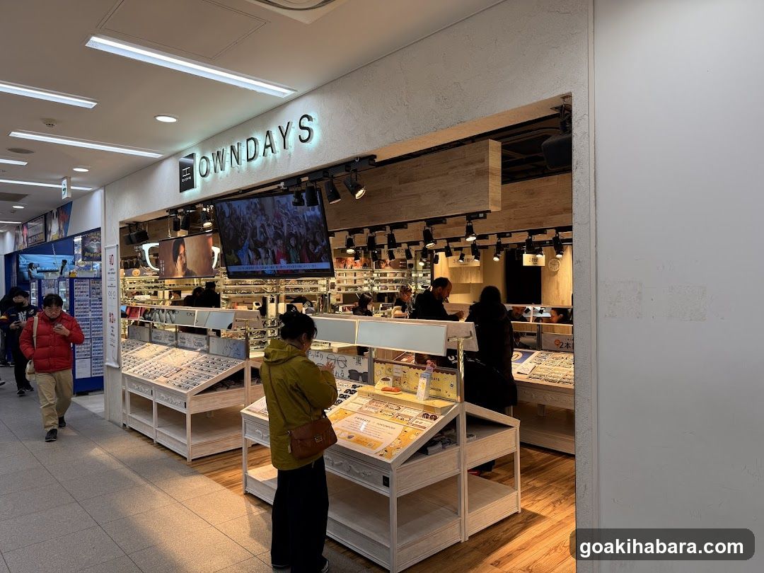 Optical Store Interior with Customers
