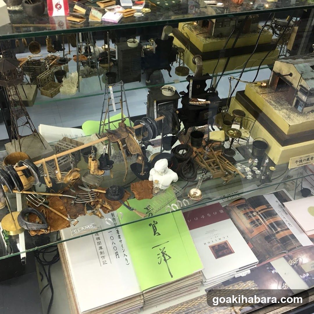 Display Case with Artifacts and Publications