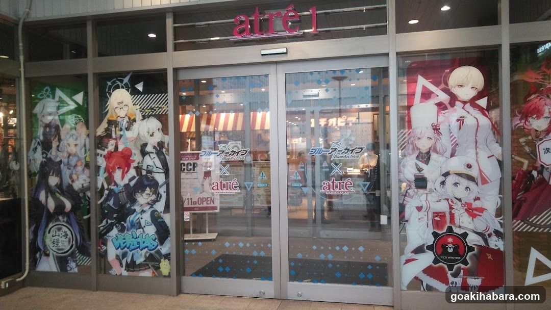 Anime-themed cafe entrance