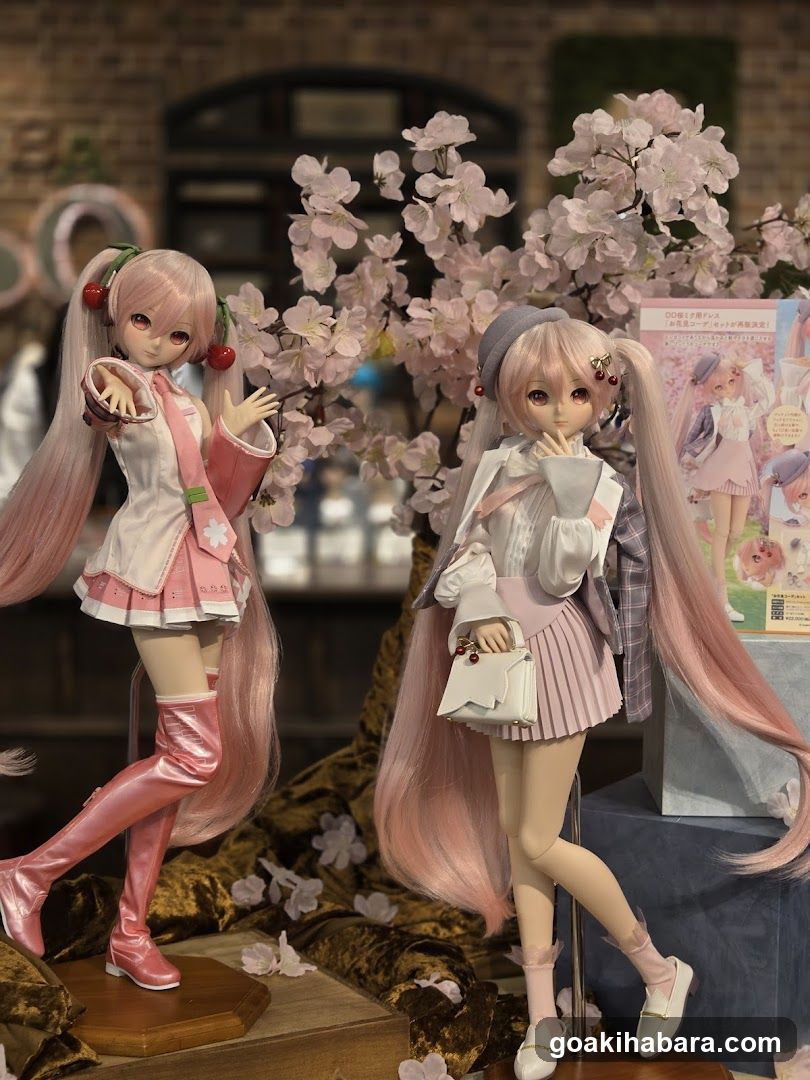 Blythe Doll Display with Cherry Blossoms