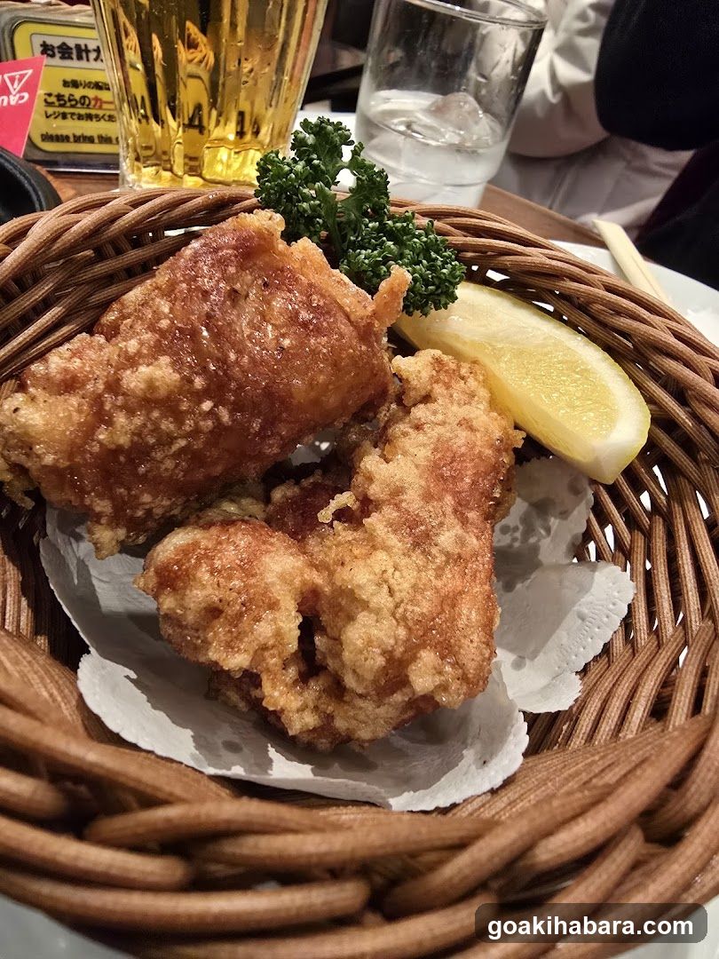 Fried Chicken in Wicker Basket
