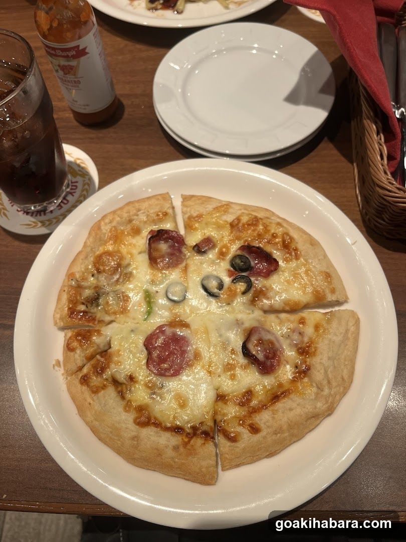 Pizza with Pepperoni and Olives