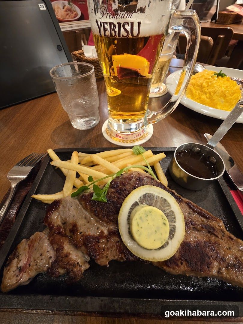 Steak and Beer Meal