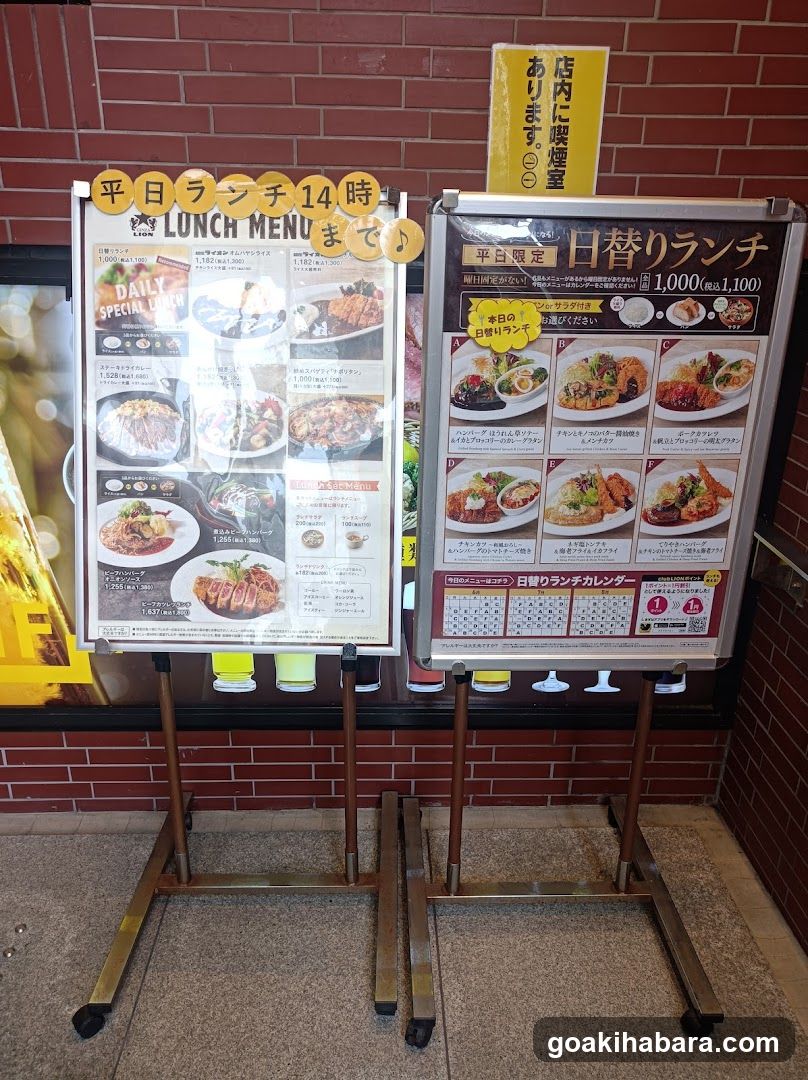 Lunch Menu Display