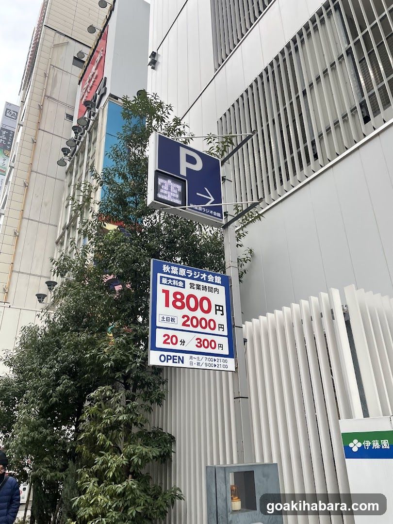 Parking Sign with Price List