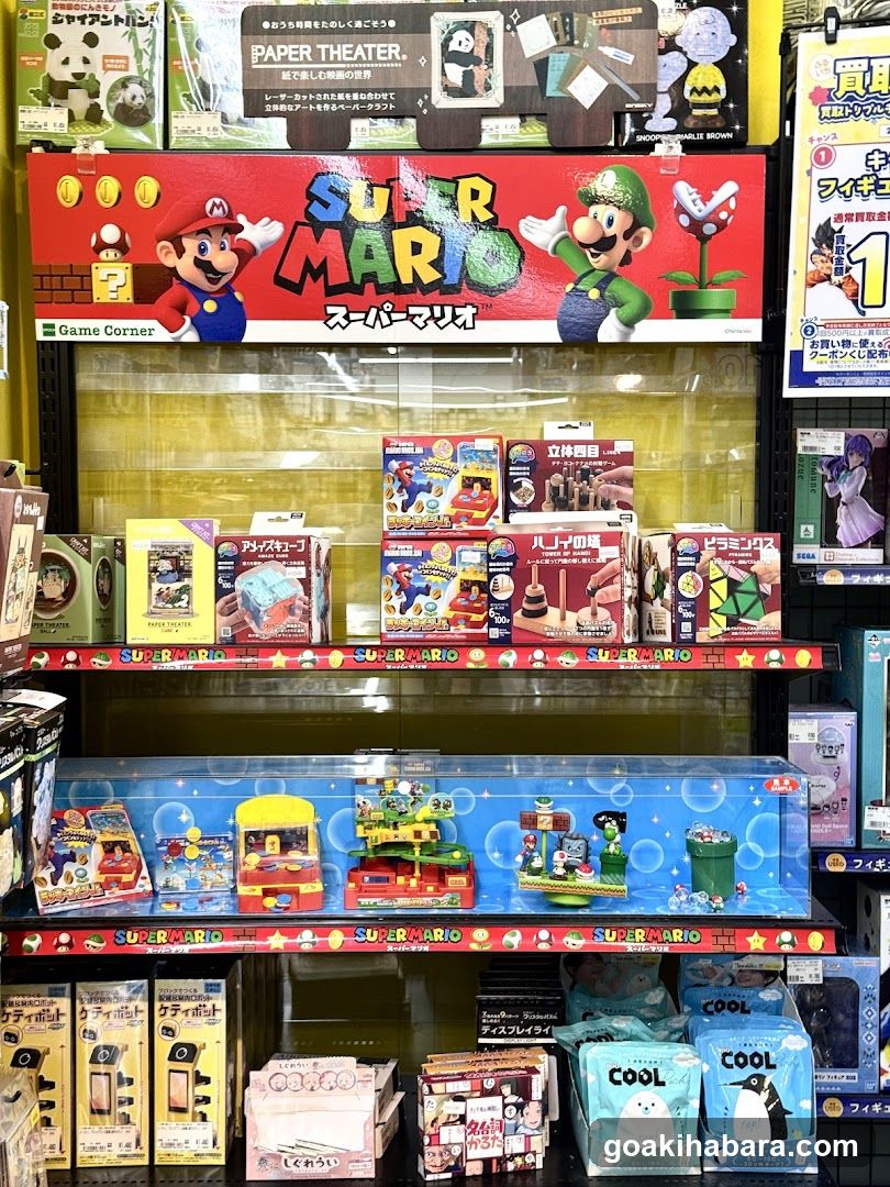 Super Mario Merchandise Display