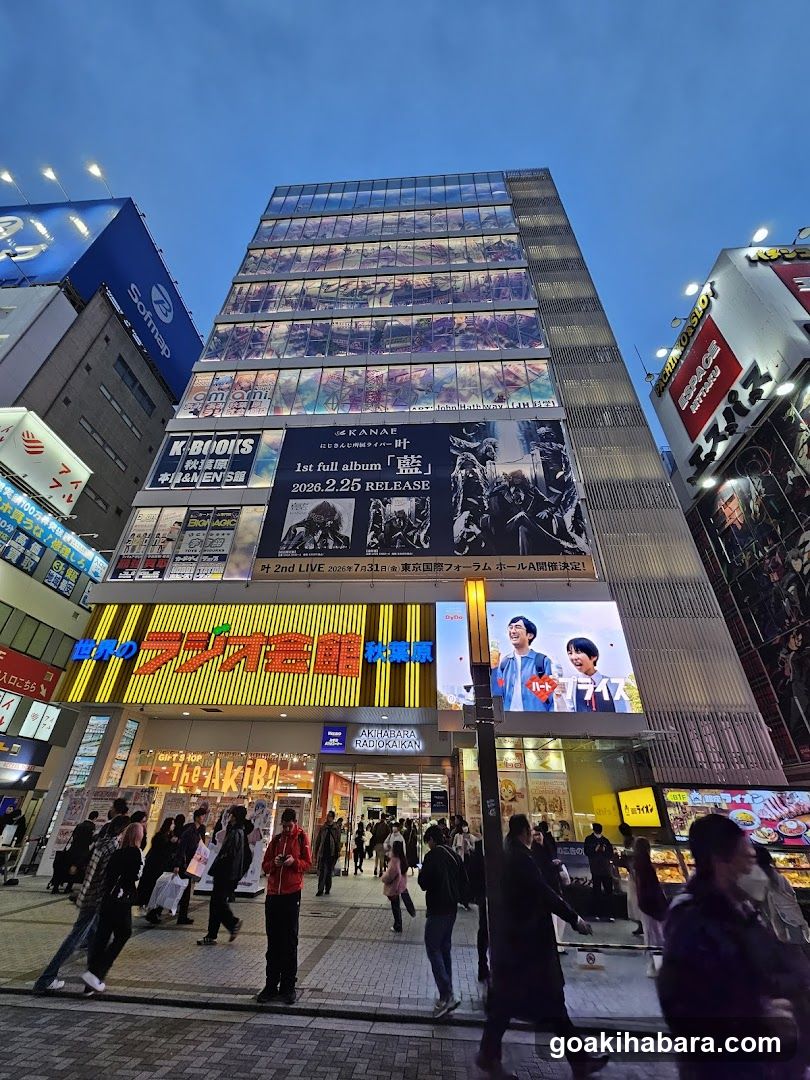 Akihabara Radio Kaikan Exterior at Dusk
