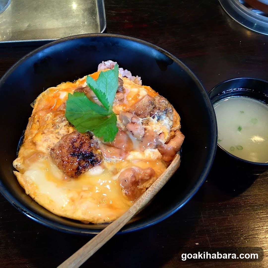 Egg Rice Bowl with Meat and Greens