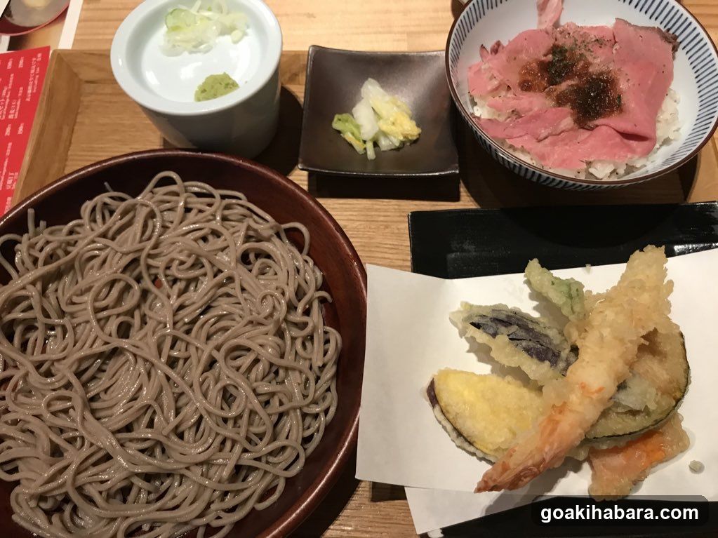 Soba Noodles and Tempura Meal