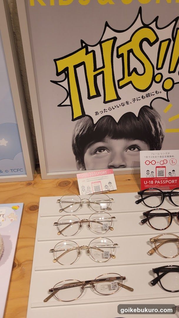 Eyeglasses Display with 'THIS!!' Poster