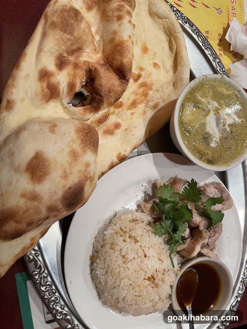 Indian Meal with Naan and Curry