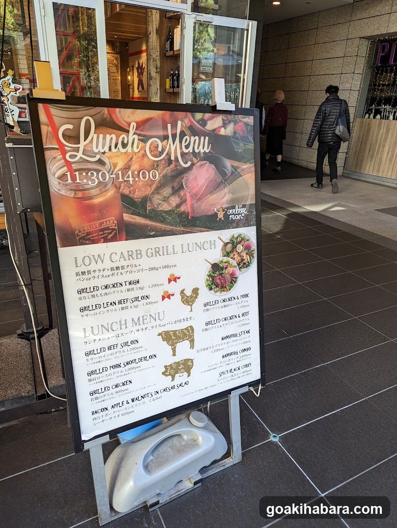 Low Carb Grill Lunch Menu