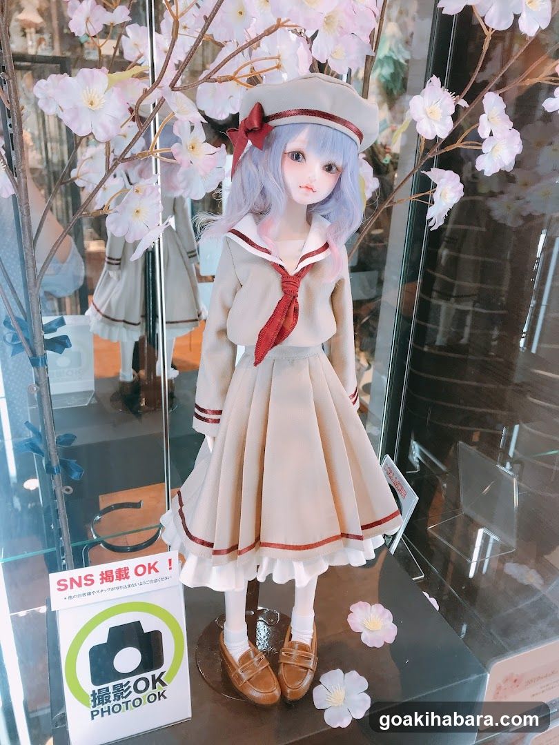Doll Display with Cherry Blossoms