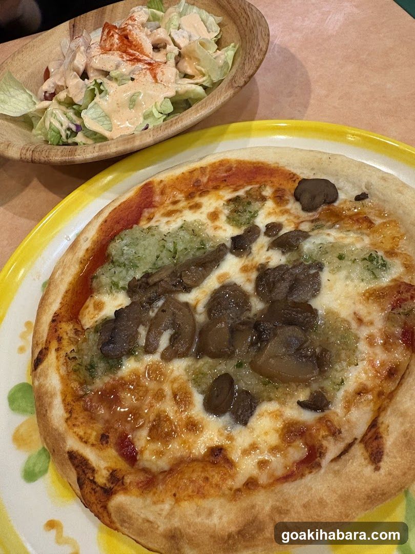 Pizza and Salad Meal