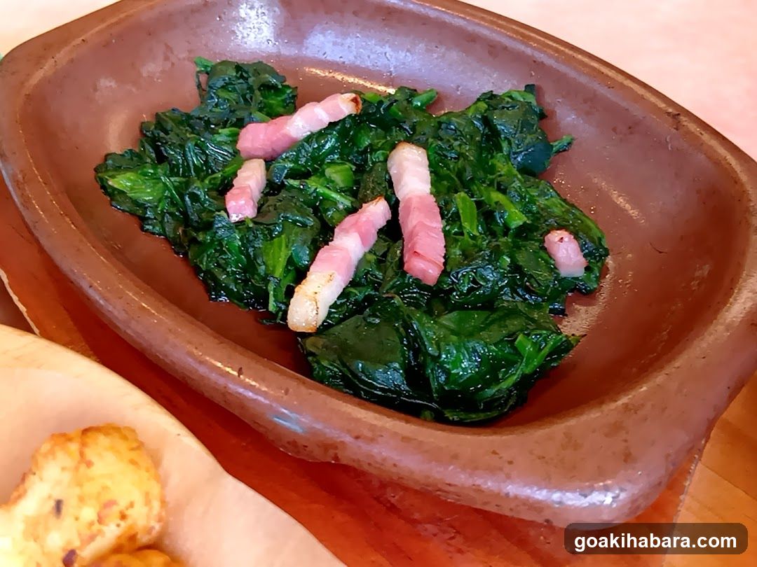 Baked Spinach with Bacon