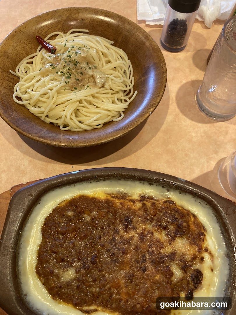 Spaghetti and Grilled Cheese Dish