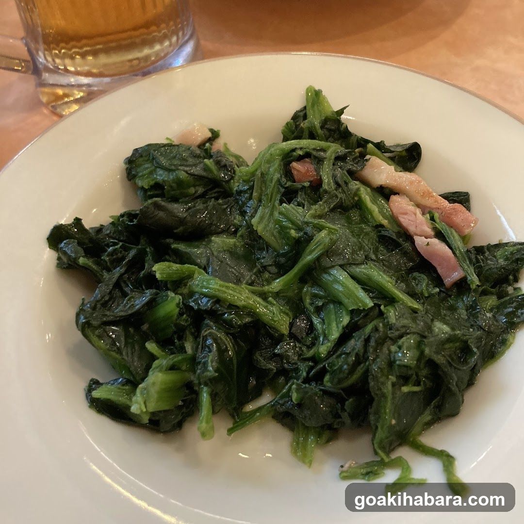 Stir-fried Greens with Bacon