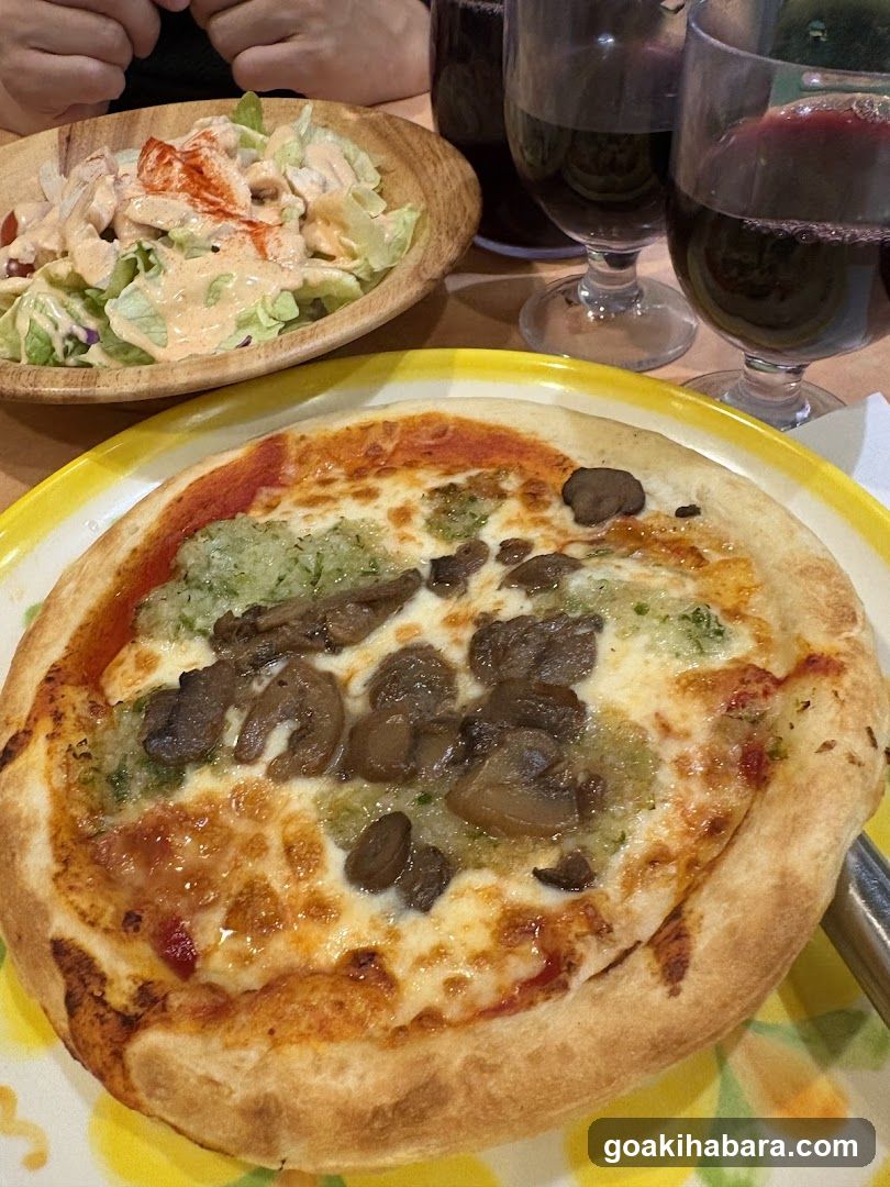 Pizza and Salad Meal