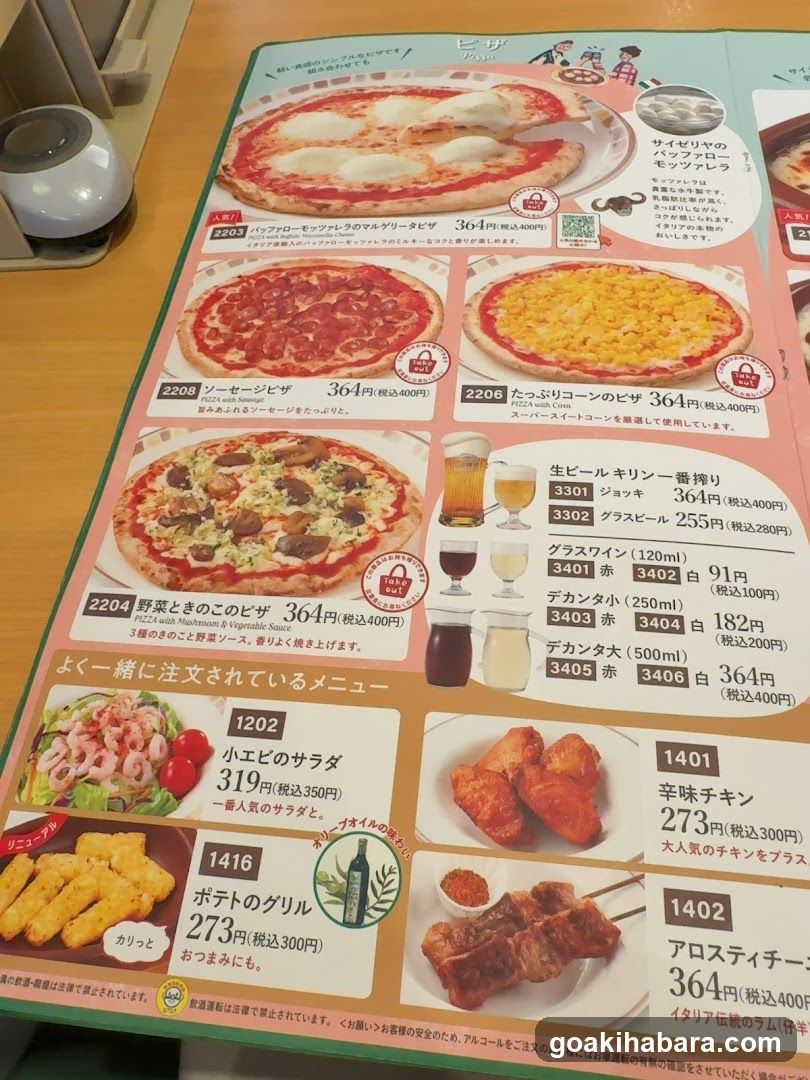 Pizza and Food Menu