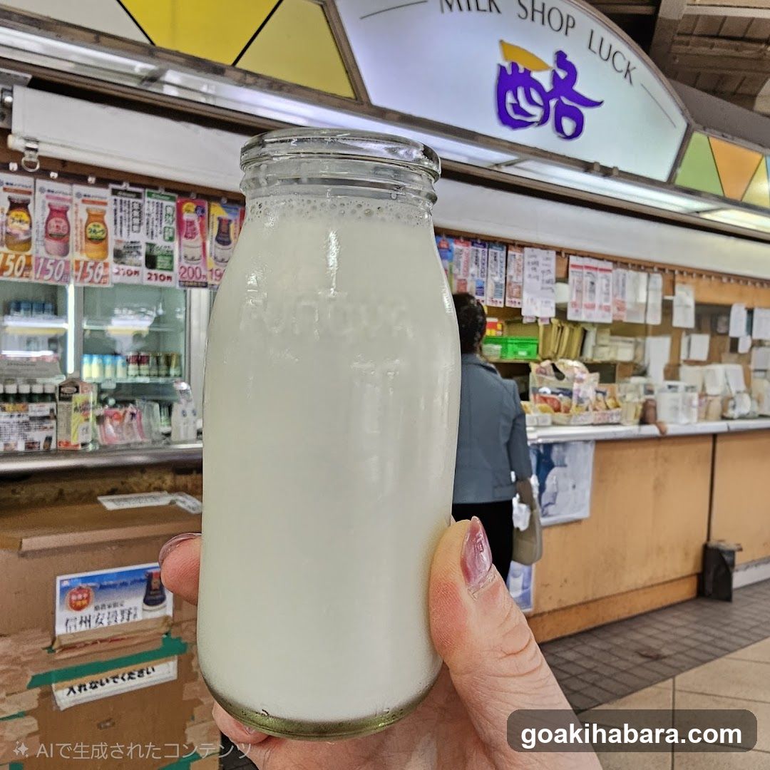 Milk Shop Interior with Product Display