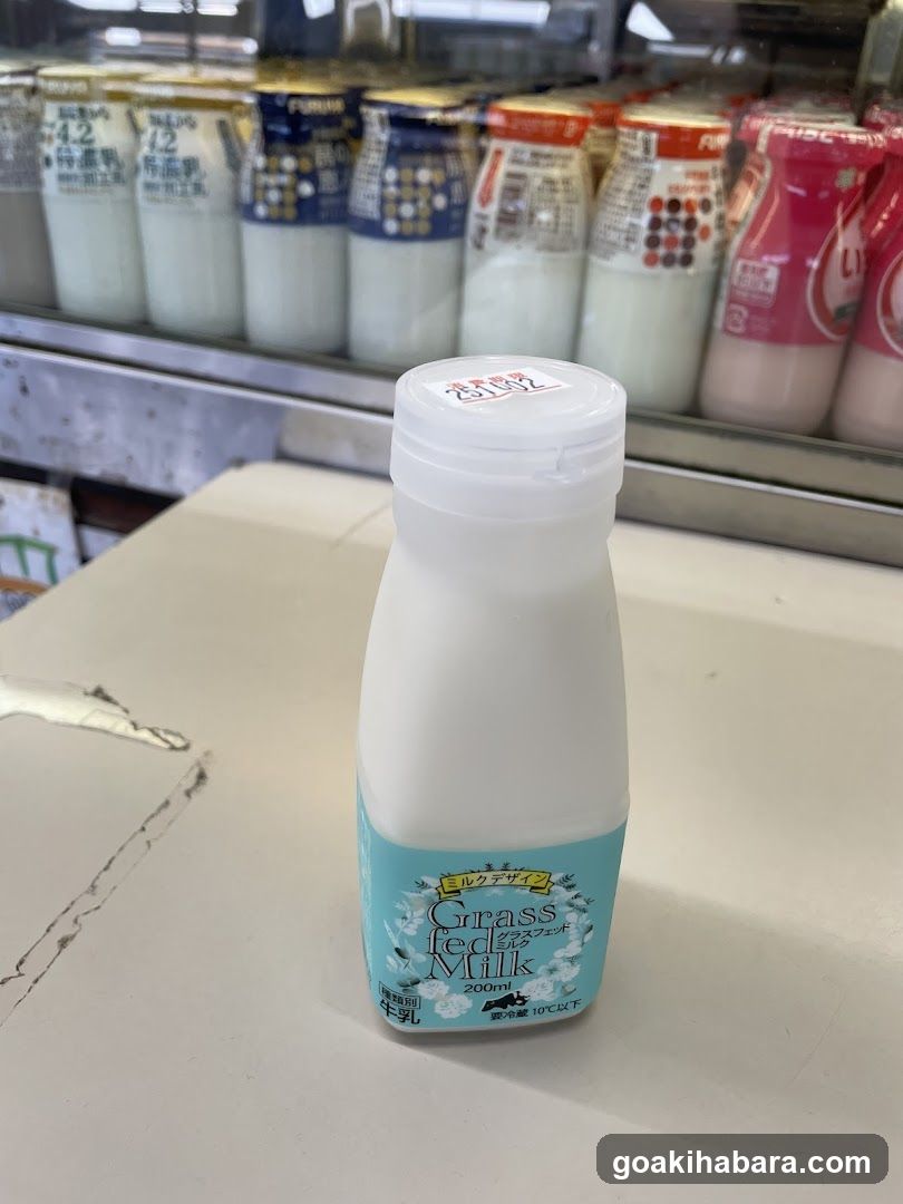 Grass Fed Milk Bottle on Counter