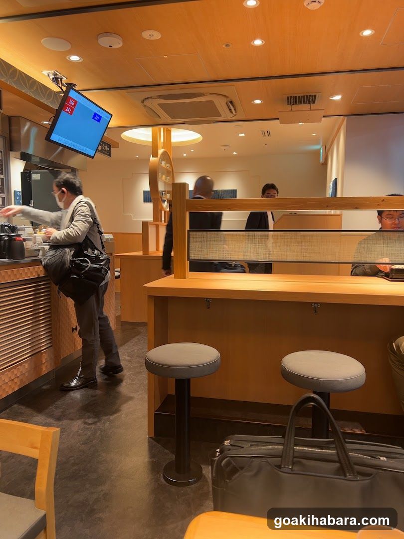Interior of a Japanese restaurant or cafe