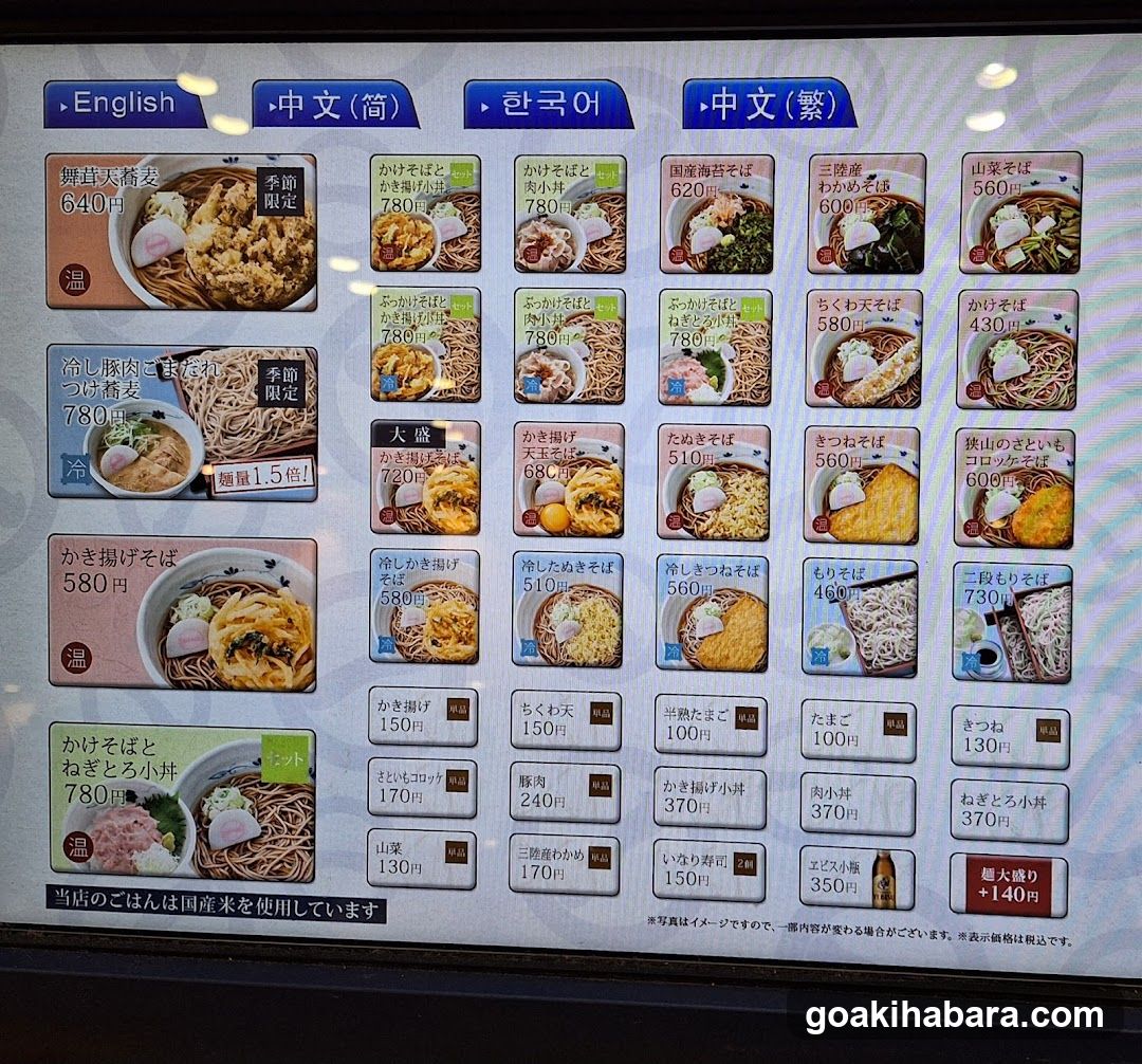 Noodle Menu Board