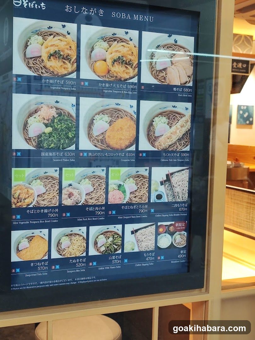 Soba Menu Board