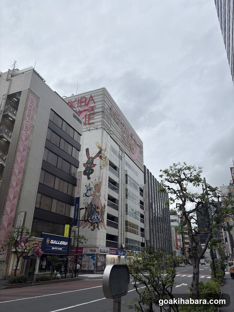 Urban Street Scene with Buildings and Artwork