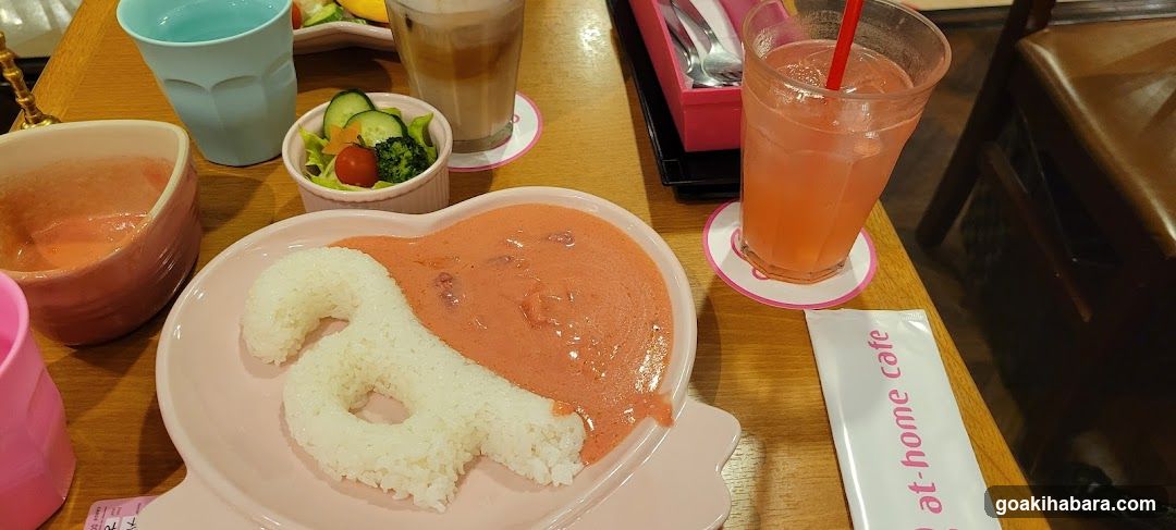Cafe Interior with Heart-Shaped Rice Bowl