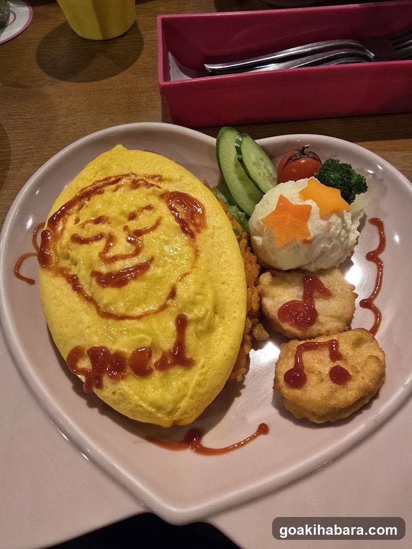 Omelette with Ketchup Art