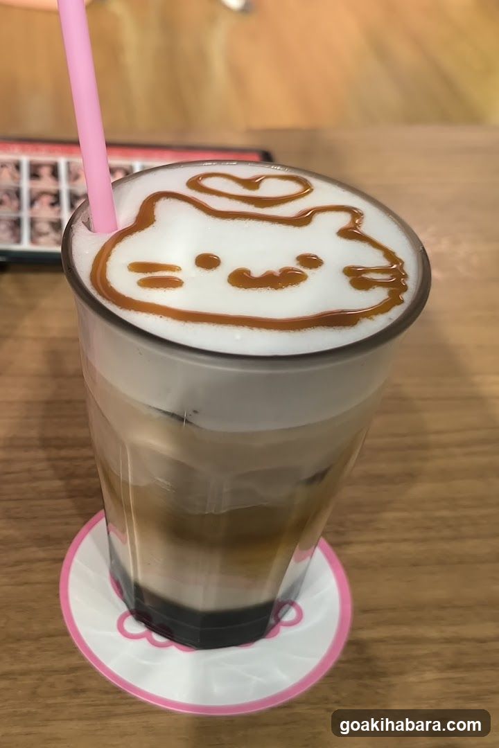 Cat Latte Art Drink