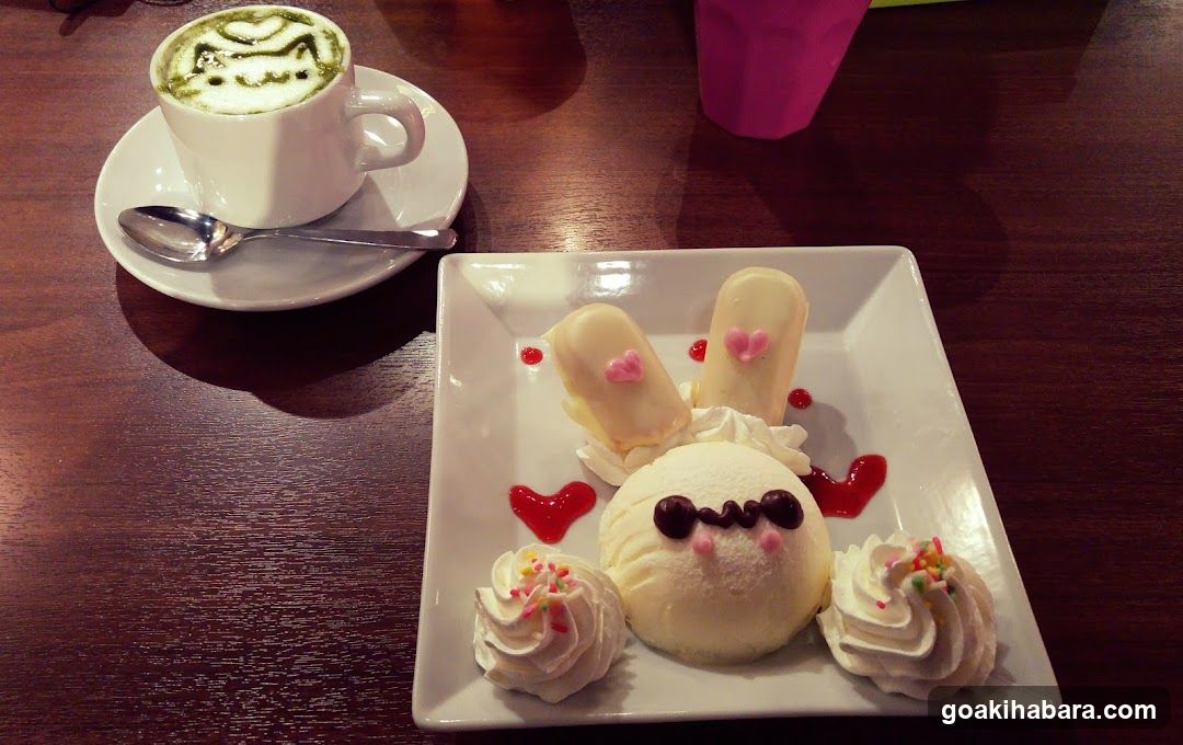 Bunny Dessert and Latte